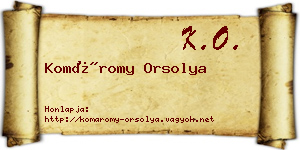 Komáromy Orsolya névjegykártya