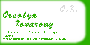 orsolya komaromy business card