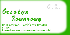 orsolya komaromy business card